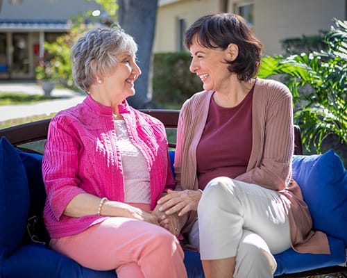 women smiling