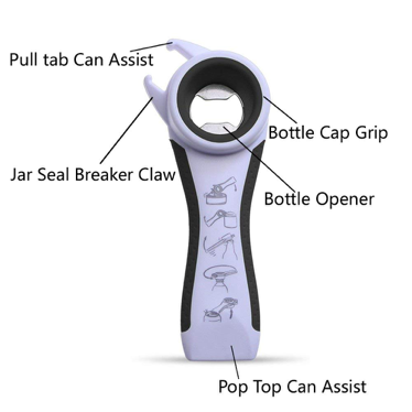 Five in one lid opener